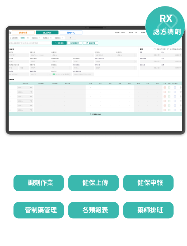 系統核心功能_Rx處方調劑